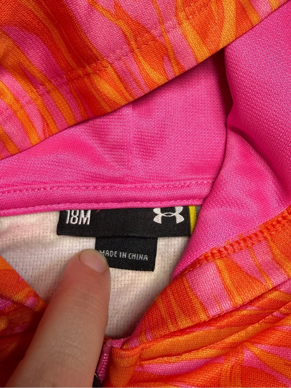 Under Armour Pink and Orange Camo Toddler Hoodie